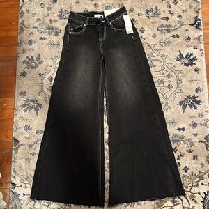 UO black wide leg jeans